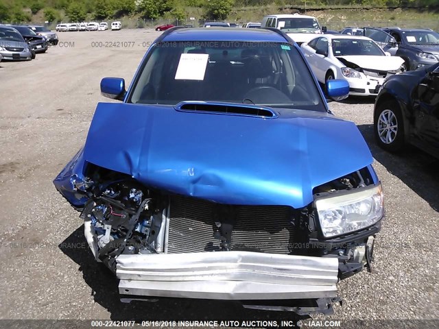 JF1SG69687H725751 - 2007 SUBARU FORESTER 2.5XT LTD/SPORTS 2.5XT BLUE photo 6