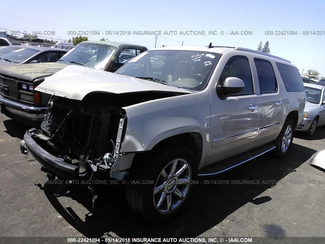 1GKUKMEF6AR226125 - 2010 GMC YUKON XL DENALI TAN photo 2