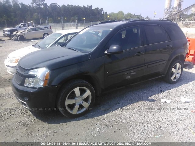 2CNDL937686299644 - 2008 CHEVROLET EQUINOX SPORT BLACK photo 2