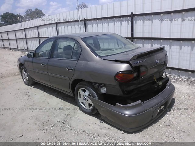 1G1NE52J12M503017 - 2002 CHEVROLET MALIBU LS 棕色 照片 3