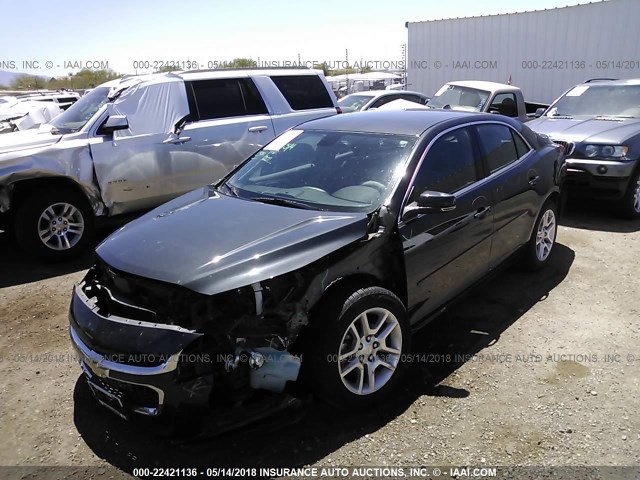 1G11C5SLXEF121776 - 2014 CHEVROLET MALIBU 1LT ნაცრისფერი ფოტო 2