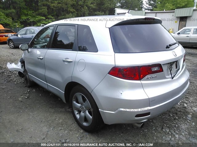 5J8TB18227A000946 - 2007 ACURA RDX SILVER photo 3