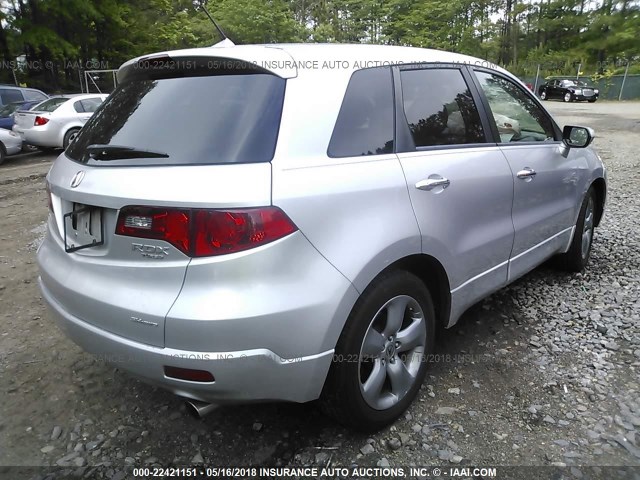 5J8TB18227A000946 - 2007 ACURA RDX SILVER photo 4