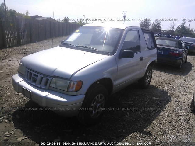 KNDJB623225137178 - 2002 KIA SPORTAGE GRAY photo 2