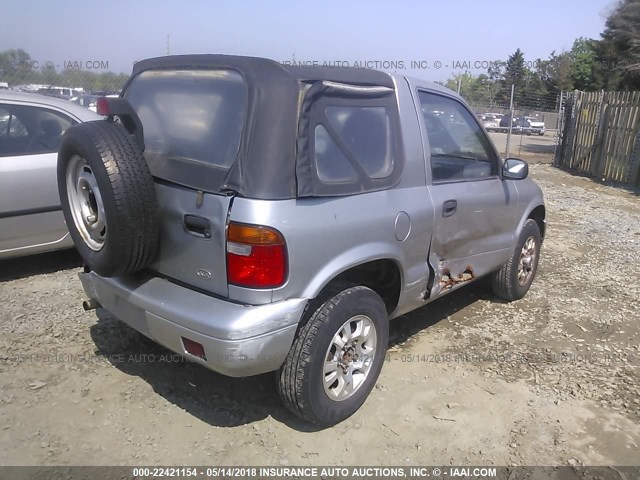 KNDJB623225137178 - 2002 KIA SPORTAGE GRAY photo 4