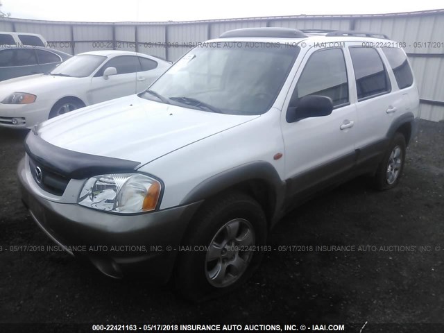 4F2CZ96124KM06525 - 2004 MAZDA TRIBUTE ES WHITE photo 2