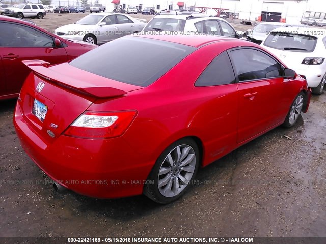 2HGFG2A5XBH700457 - 2011 HONDA CIVIC SI RED photo 4