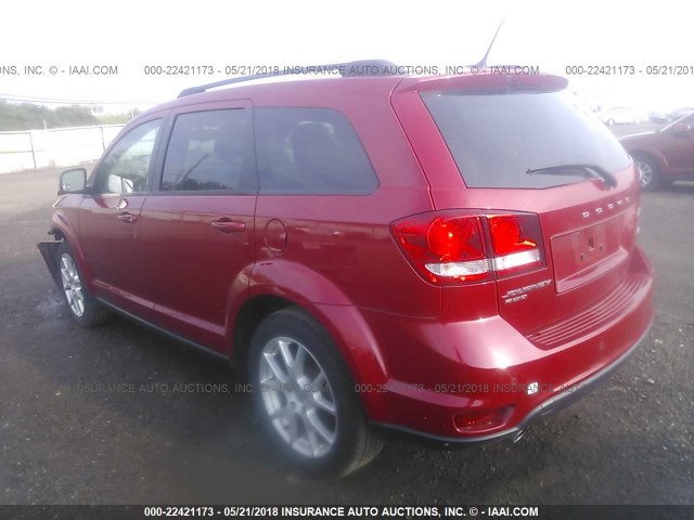 3C4PDDBG9ET241389 - 2014 DODGE JOURNEY SXT RED photo 3