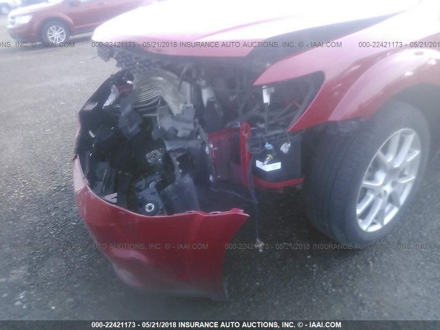 3C4PDDBG9ET241389 - 2014 DODGE JOURNEY SXT RED photo 6