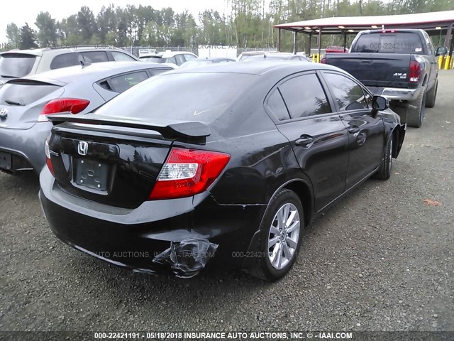 19XFB2F91CE347533 - 2012 HONDA CIVIC EXL BLACK photo 4
