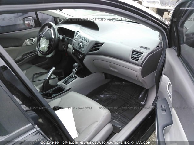 19XFB2F91CE347533 - 2012 HONDA CIVIC EXL BLACK photo 5