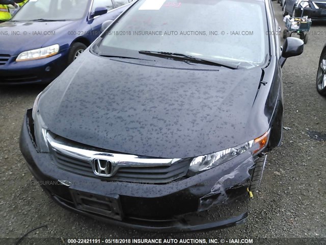 19XFB2F91CE347533 - 2012 HONDA CIVIC EXL BLACK photo 6