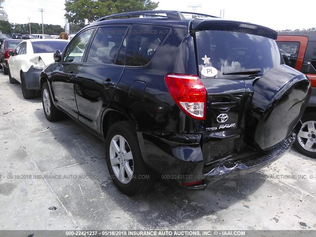 JTMBK31V675032043 - 2007 TOYOTA RAV4 LIMITED BLACK photo 3