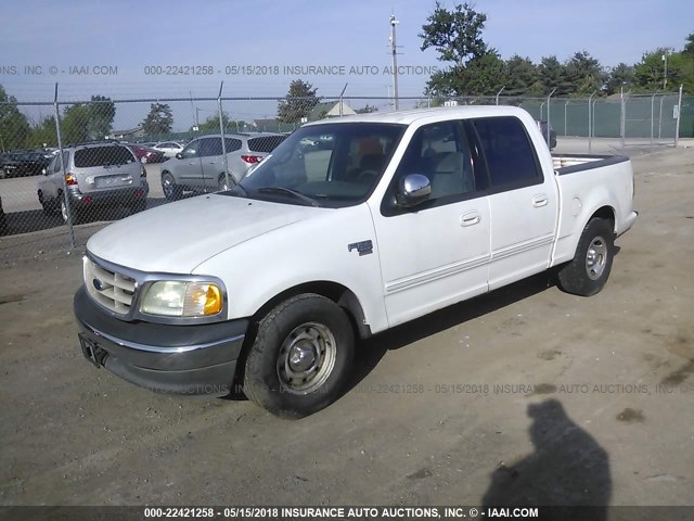 1FTRW07642KB25414 - 2002 FORD F150 SUPERCREW WHITE photo 2