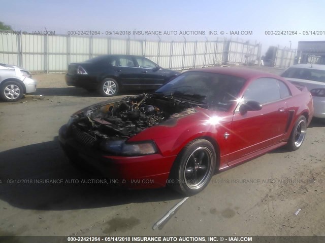 1FAFP42X2XF138384 - 1999 FORD MUSTANG GT RED photo 2