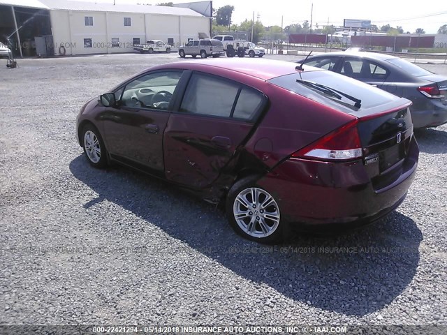 JHMZE2H73AS026294 - 2010 HONDA INSIGHT EX MAROON photo 3