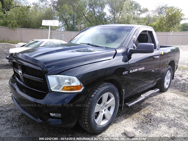 3D7JV1ET6BG605787 - 2011 DODGE RAM 1500 BLACK photo 2