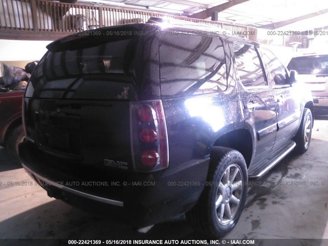 1GKFK63878J199146 - 2008 GMC YUKON DENALI BLACK photo 4