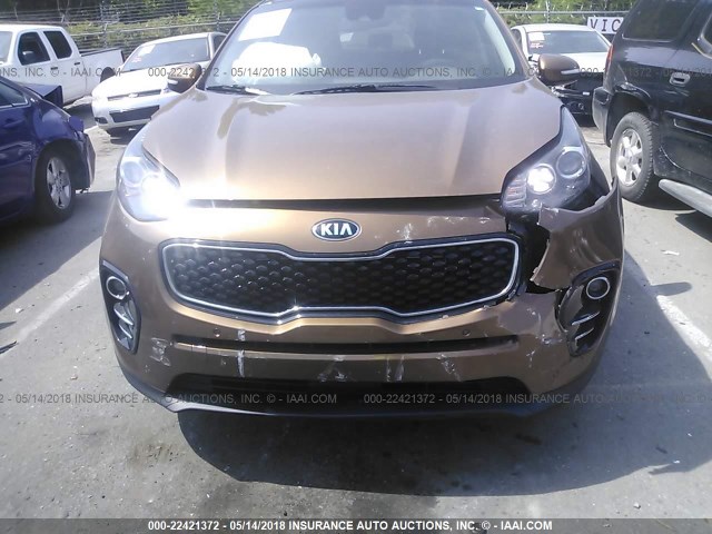 KNDPN3AC8H7077101 - 2017 KIA SPORTAGE EX BROWN photo 6