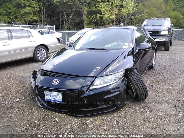 JHMZF1D48DS002113 - 2013 HONDA CR-Z BLACK photo 6