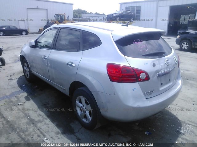 JN8AS5MT7DW551226 - 2013 NISSAN ROGUE S/SV SILVER photo 3