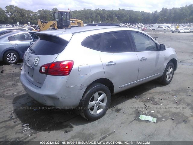 JN8AS5MT7DW551226 - 2013 NISSAN ROGUE S/SV SILVER photo 4