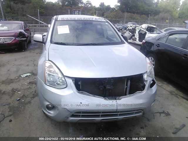 JN8AS5MT7DW551226 - 2013 NISSAN ROGUE S/SV SILVER photo 6