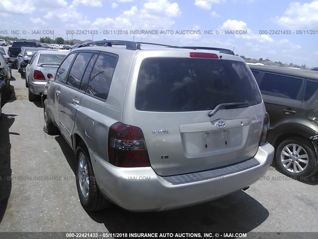 JTEDP21A360118788 - 2006 TOYOTA HIGHLANDER LIMITED TAN photo 3