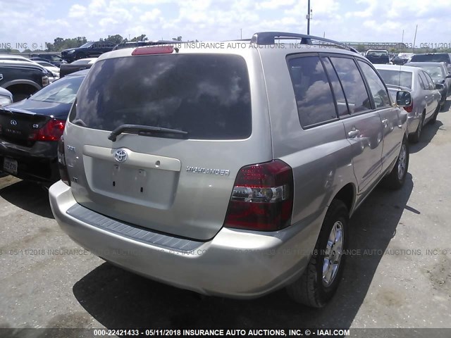 JTEDP21A360118788 - 2006 TOYOTA HIGHLANDER LIMITED TAN photo 4