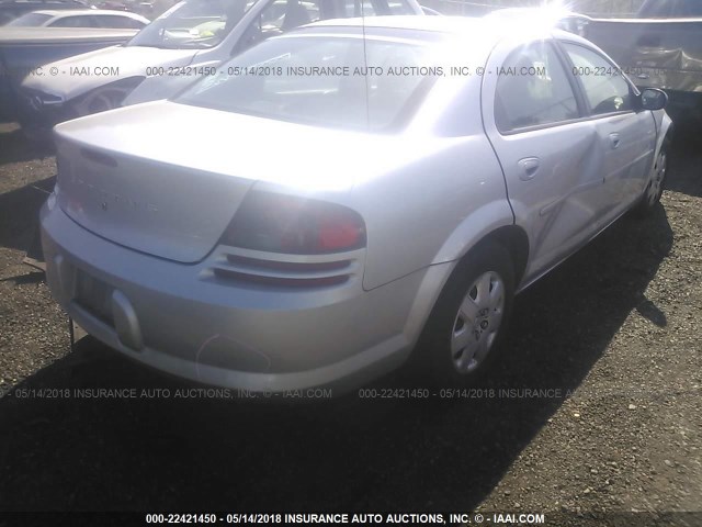 1B3EL46X42N338307 - 2002 DODGE STRATUS SE PLUS SILVER photo 4