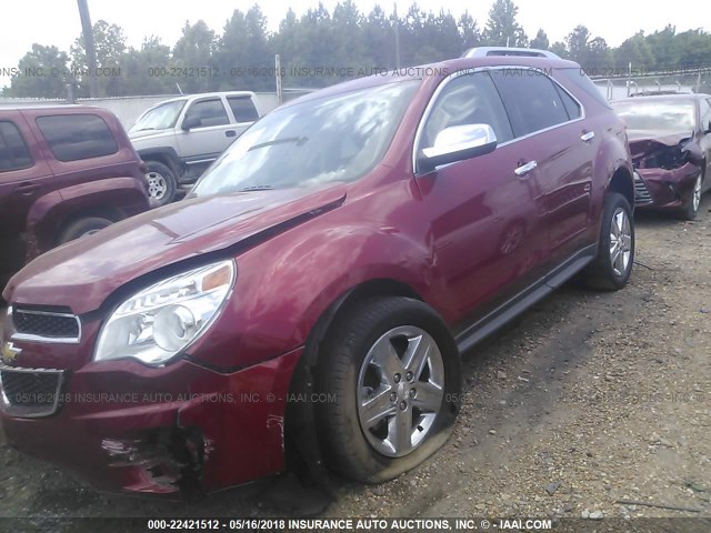 2GNFLHE31F6386082 - 2015 CHEVROLET EQUINOX LTZ RED photo 2