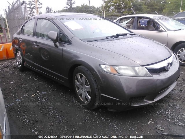 2HGFA1F53BH532102 - 2011 HONDA CIVIC LX GRAY photo 1