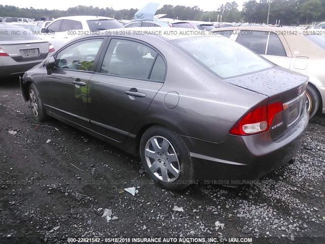 2HGFA1F53BH532102 - 2011 HONDA CIVIC LX GRAY photo 3