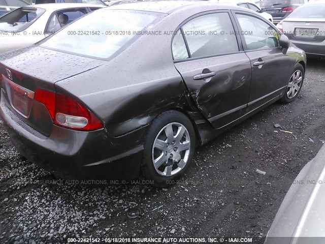 2HGFA1F53BH532102 - 2011 HONDA CIVIC LX GRAY photo 4