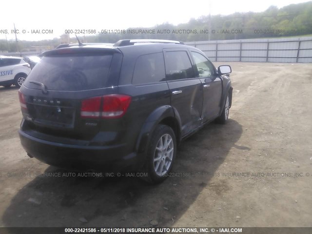 3D4PH3FG4BT506341 - 2011 DODGE JOURNEY CREW BLACK photo 4