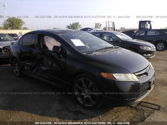 2HGFA55507H704716 - 2007 HONDA CIVIC SI BLACK photo 1