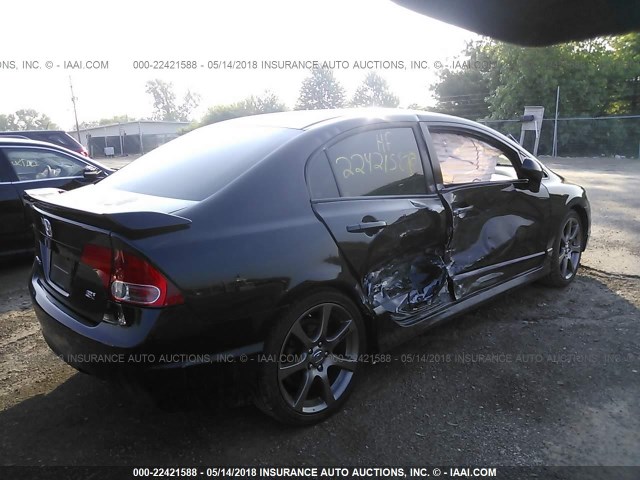 2HGFA55507H704716 - 2007 HONDA CIVIC SI BLACK photo 4