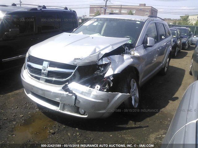 3D4PG5FV2AT152993 - 2010 DODGE JOURNEY SXT SILVER photo 2