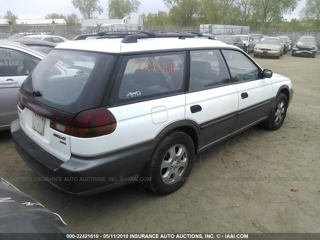 4S3BG6854W7614976 - 1998 SUBARU LEGACY 30TH ANN OUTBACK/LTD/SPT WHITE photo 4