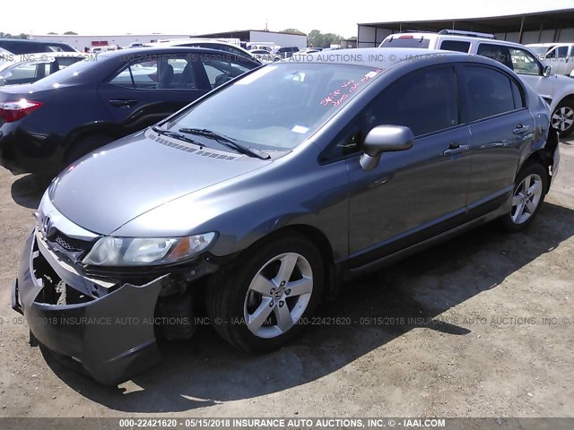 19XFA1F6XBE009968 - 2011 HONDA CIVIC LX-S GRAY photo 2