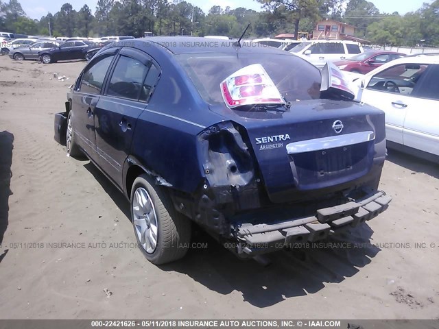 3N1AB6AP5AL697377 - 2010 NISSAN SENTRA 2.0/2.0S/SR/2.0SL BLUE photo 3