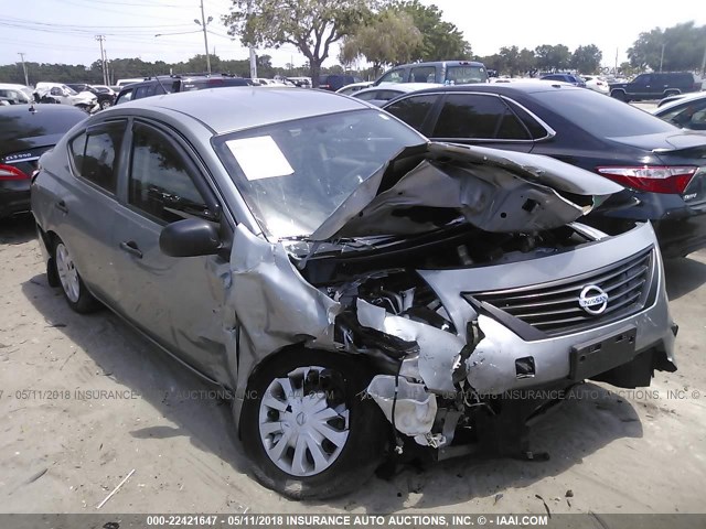 3N1CN7AP6CL930739 - 2012 NISSAN VERSA S/SV/SL GRAY photo 1