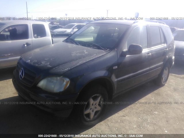 4JGAB54E7YA178362 - 2000 MERCEDES-BENZ ML 320 Navy photo 2