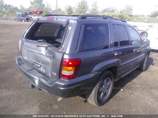 1J8GW68J93C598338 - 2003 JEEP GRAND CHEROKEE OVERLAND GRAY photo 4