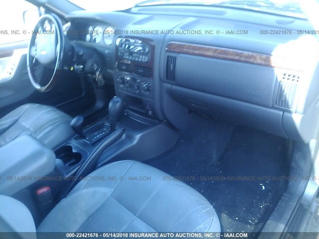 1J8GW68J93C598338 - 2003 JEEP GRAND CHEROKEE OVERLAND GRAY photo 5