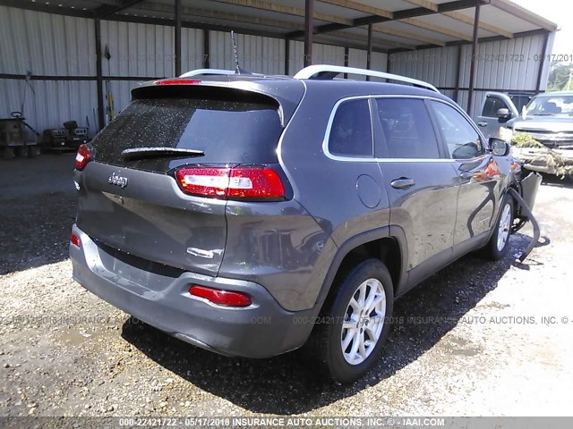 1C4PJLCB9HW572218 - 2017 JEEP CHEROKEE LATITUDE GRAY photo 4