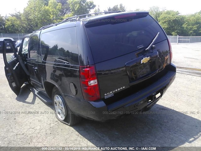 1GNSCHE05DR151612 - 2013 CHEVROLET SUBURBAN C1500  LS BLACK photo 3