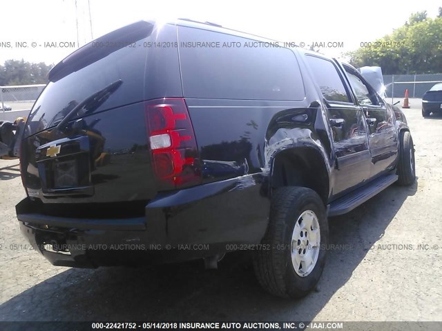 1GNSCHE05DR151612 - 2013 CHEVROLET SUBURBAN C1500  LS BLACK photo 4