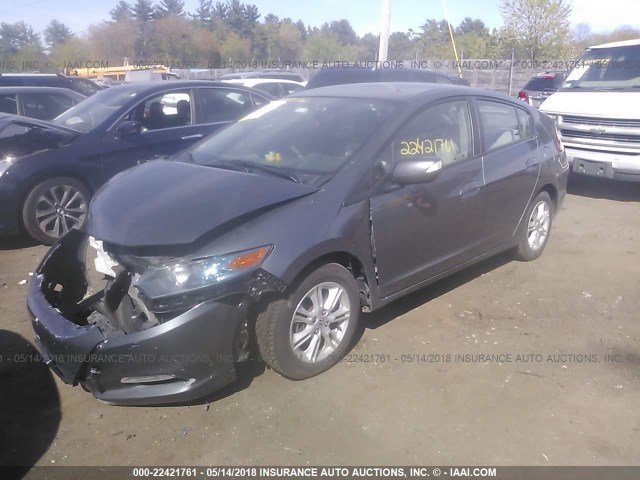 JHMZE2H76AS007223 - 2010 HONDA INSIGHT EX GRAY photo 2