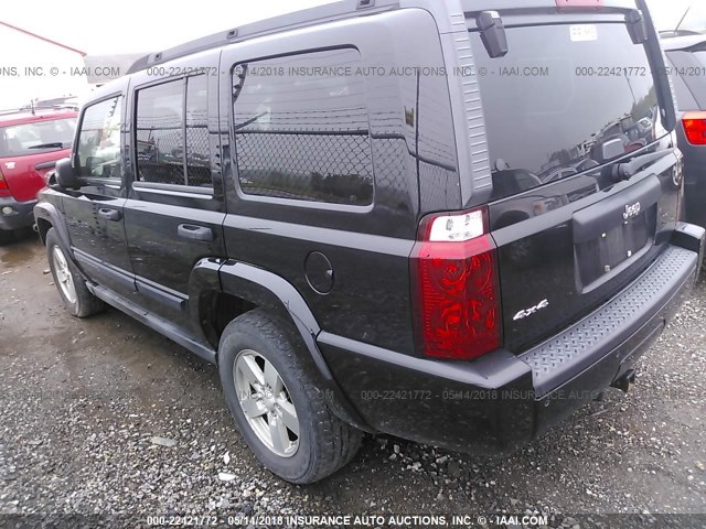 1J8HG48K56C131419 - 2006 JEEP COMMANDER BLACK photo 3